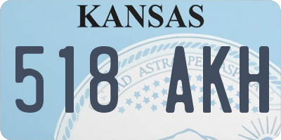 KS license plate 518AKH