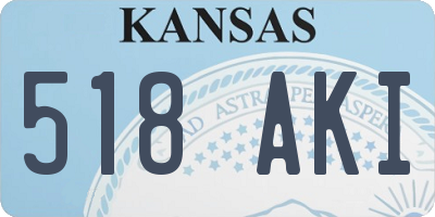 KS license plate 518AKI