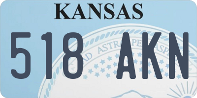 KS license plate 518AKN