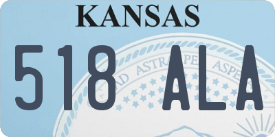 KS license plate 518ALA