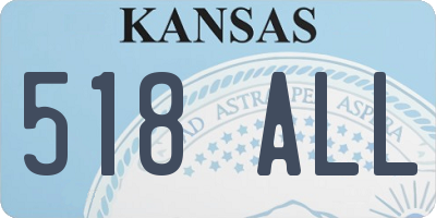 KS license plate 518ALL