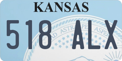 KS license plate 518ALX