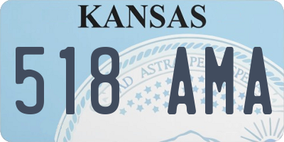 KS license plate 518AMA