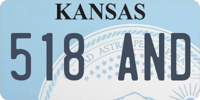 KS license plate 518AND