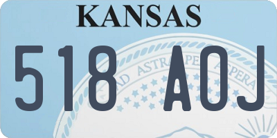 KS license plate 518AOJ