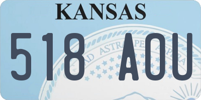 KS license plate 518AOU