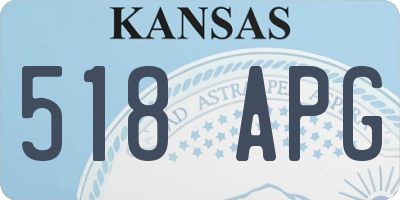 KS license plate 518APG