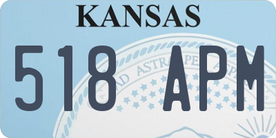 KS license plate 518APM