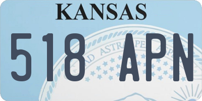 KS license plate 518APN