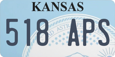 KS license plate 518APS