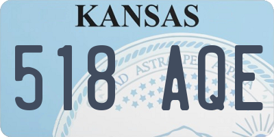 KS license plate 518AQE