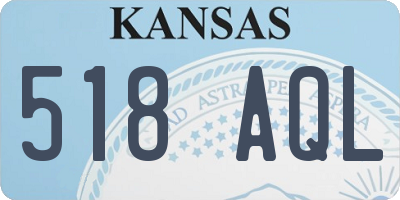 KS license plate 518AQL