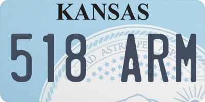 KS license plate 518ARM
