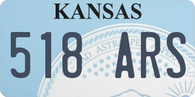 KS license plate 518ARS