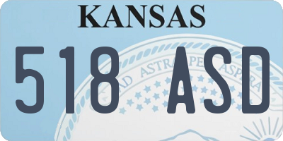 KS license plate 518ASD