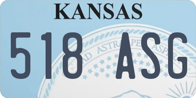 KS license plate 518ASG
