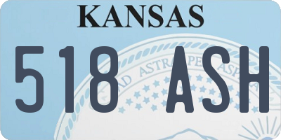 KS license plate 518ASH