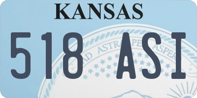 KS license plate 518ASI