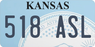KS license plate 518ASL