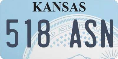 KS license plate 518ASN