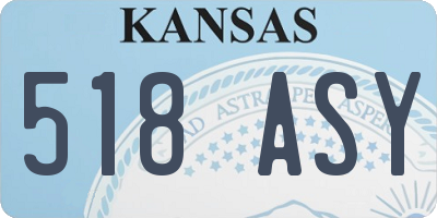 KS license plate 518ASY