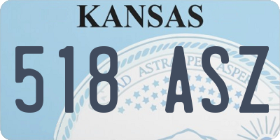 KS license plate 518ASZ
