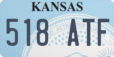 KS license plate 518ATF