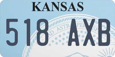 KS license plate 518AXB