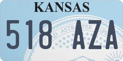 KS license plate 518AZA