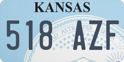KS license plate 518AZF