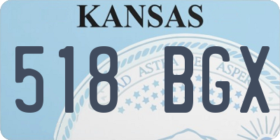 KS license plate 518BGX