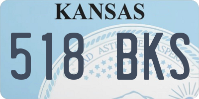 KS license plate 518BKS