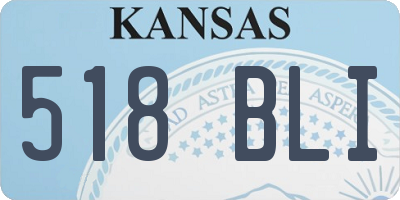 KS license plate 518BLI