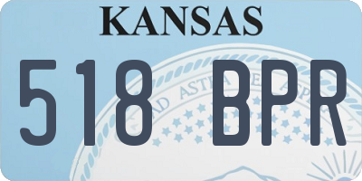 KS license plate 518BPR