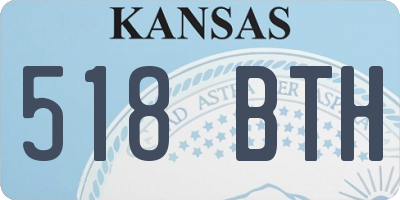 KS license plate 518BTH