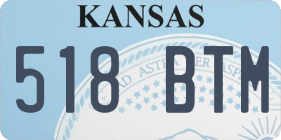 KS license plate 518BTM