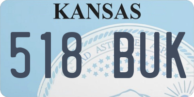 KS license plate 518BUK