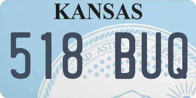 KS license plate 518BUQ