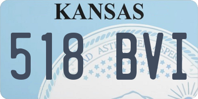 KS license plate 518BVI