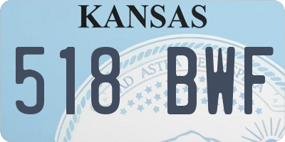 KS license plate 518BWF