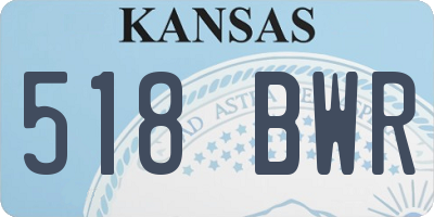 KS license plate 518BWR