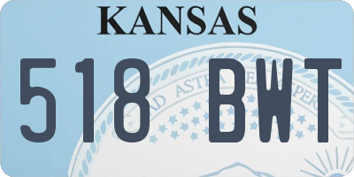 KS license plate 518BWT