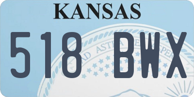 KS license plate 518BWX