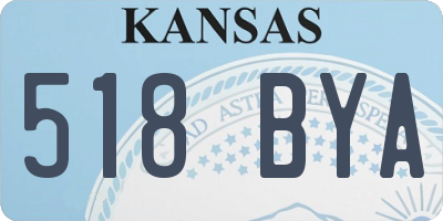 KS license plate 518BYA