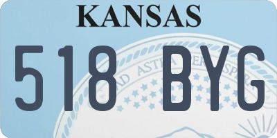 KS license plate 518BYG