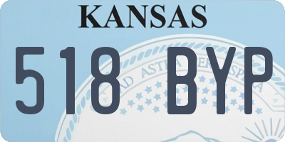KS license plate 518BYP