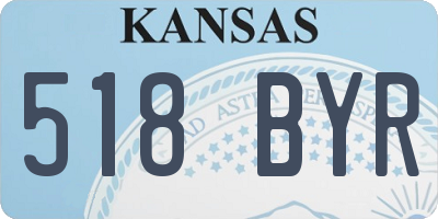 KS license plate 518BYR