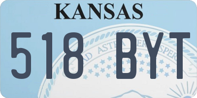 KS license plate 518BYT