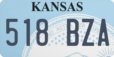 KS license plate 518BZA