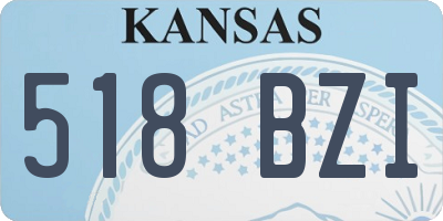 KS license plate 518BZI